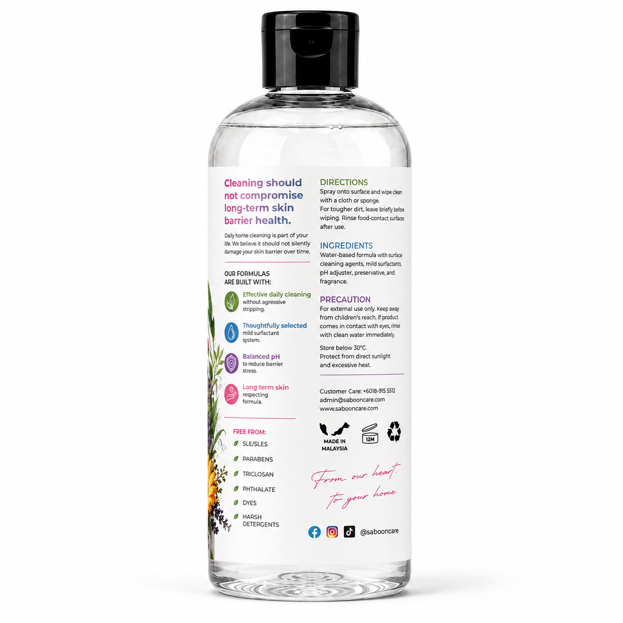 Saboon Care All Purpose Cleaner Back