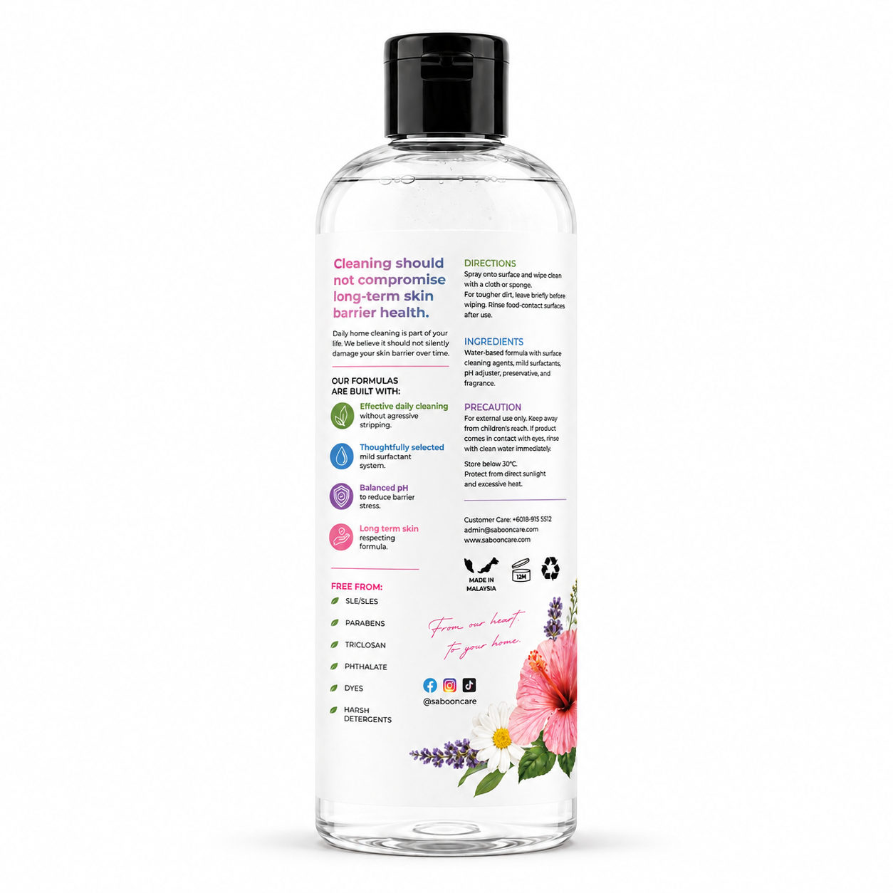 Saboon Care Dishwash Liquid Back
