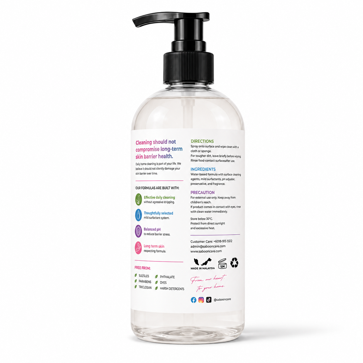 Saboon Care Handwash Back